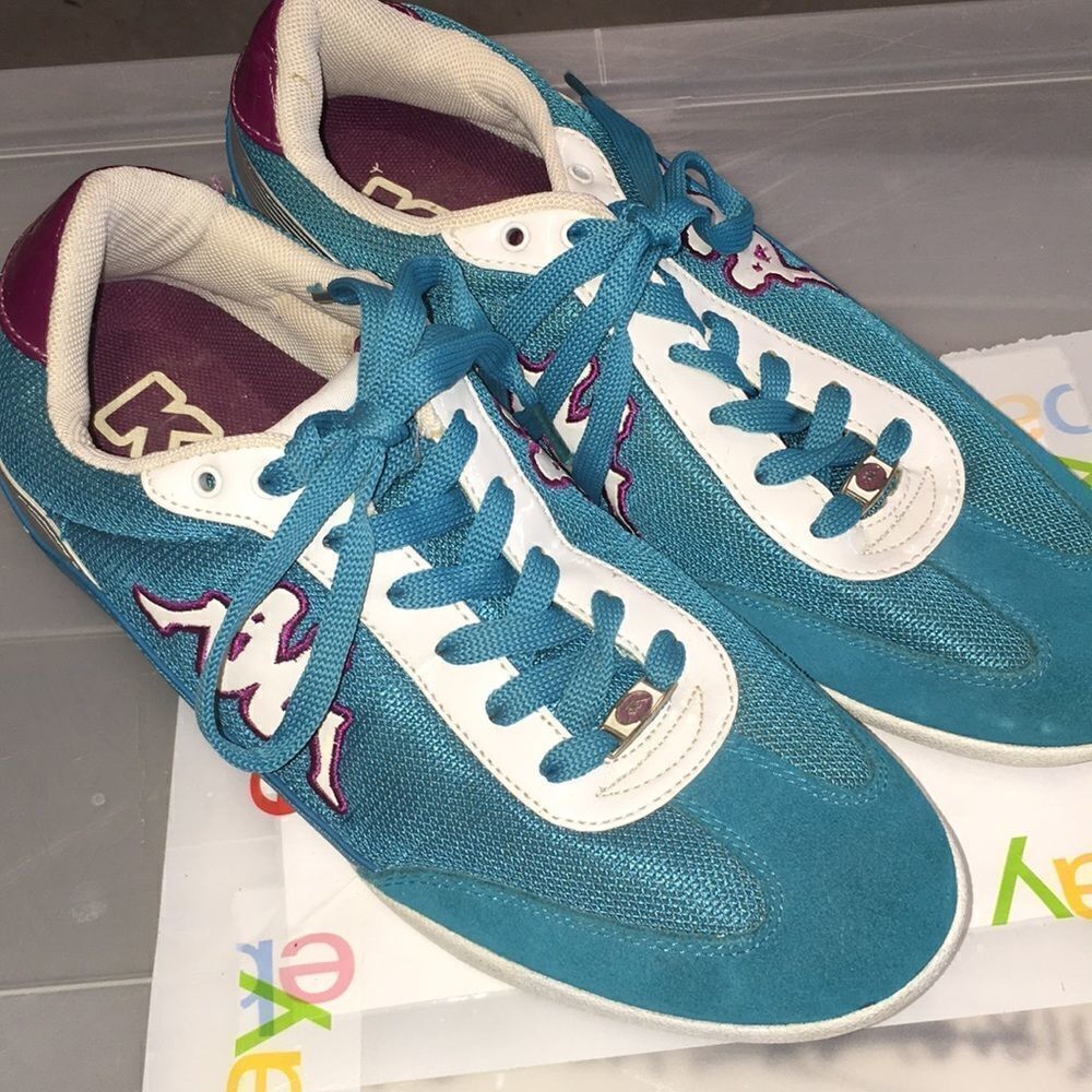 Kappa retro Teal purple tennis indoor tennis athletic shoes Charlotte Hornets